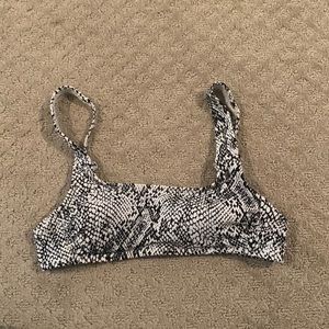 snake skin bathing suit top
